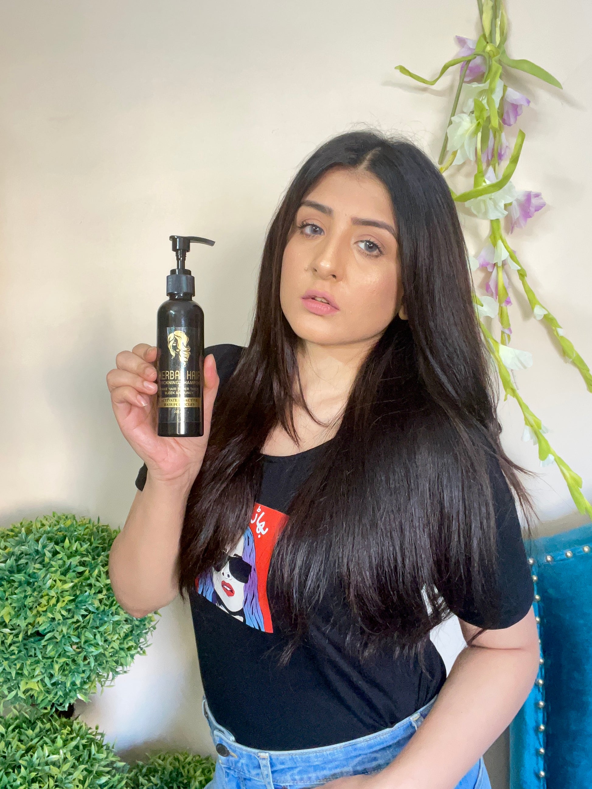 Natural Hair Growth Oil & Herbal Thickening Shampoo Cosmic Herbs